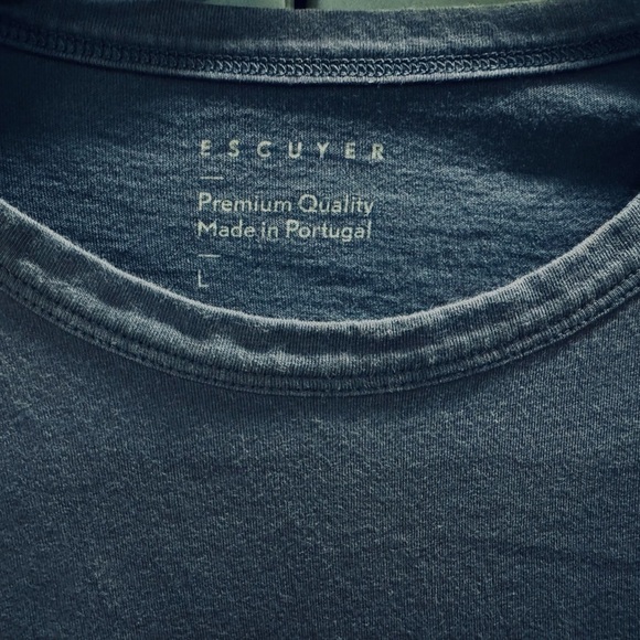 Escuyer Mens Crew Neck With Auto Patch T-Shirt - Picture 3 of 11